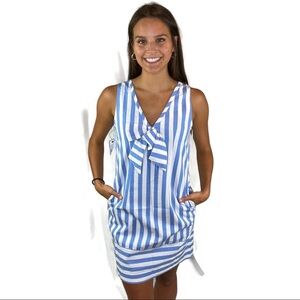 Crown & Ivy Blue & White Stripped Sundress w/Bow 2